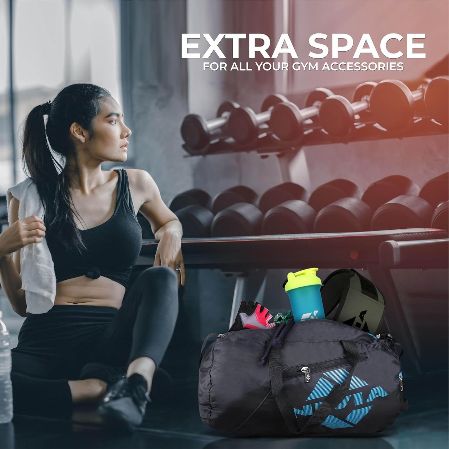 NIVIA Deflate  2.0 Gym & Duffle Bag