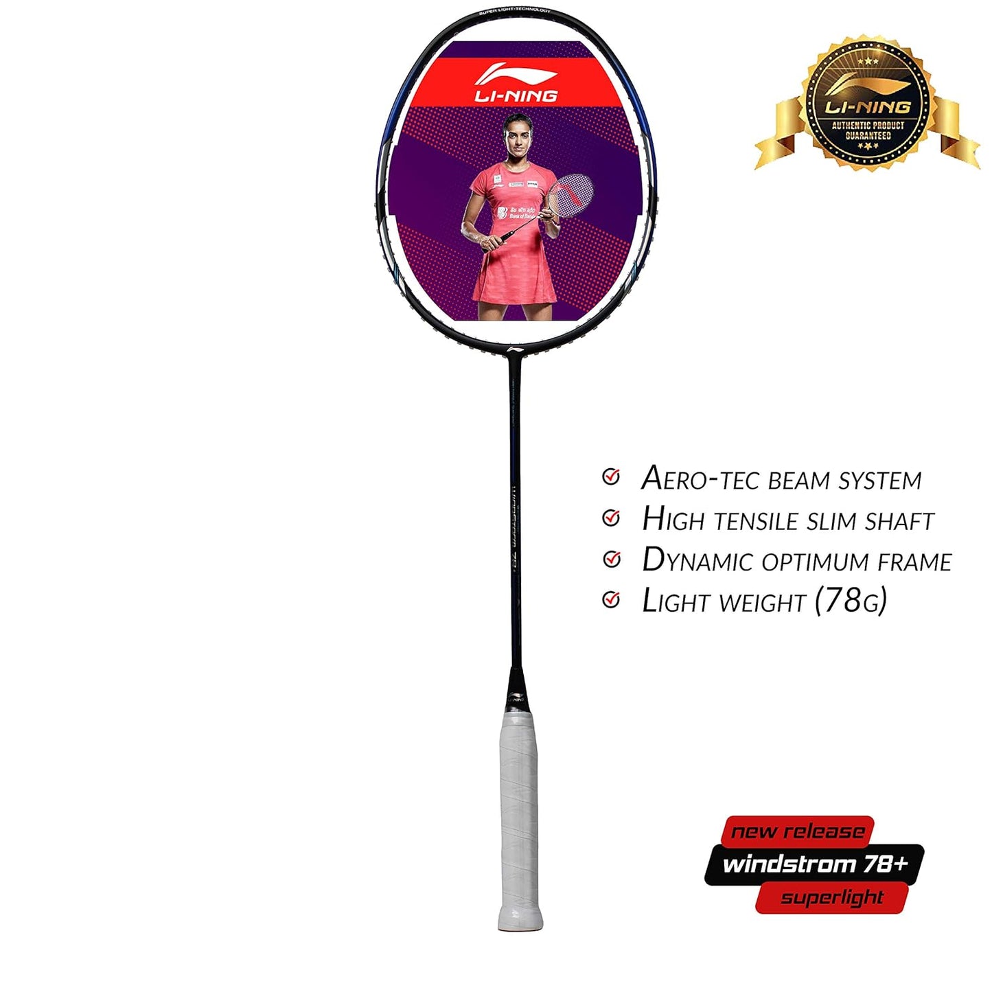 LI-NING Windstorm 78 Plus Badminton Racquet
