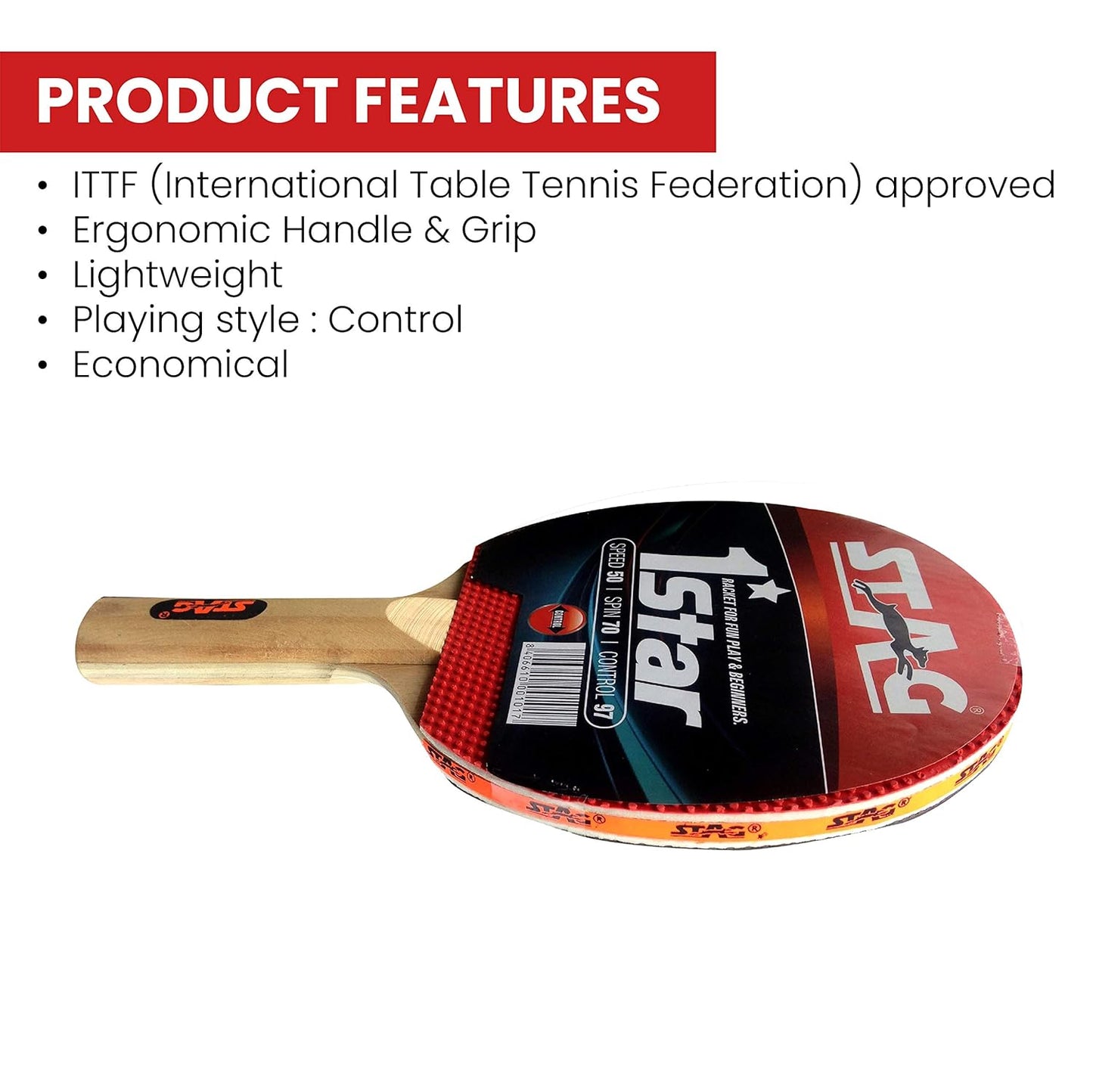 STAG GLOBAL 1 Star Table Tennis Racket