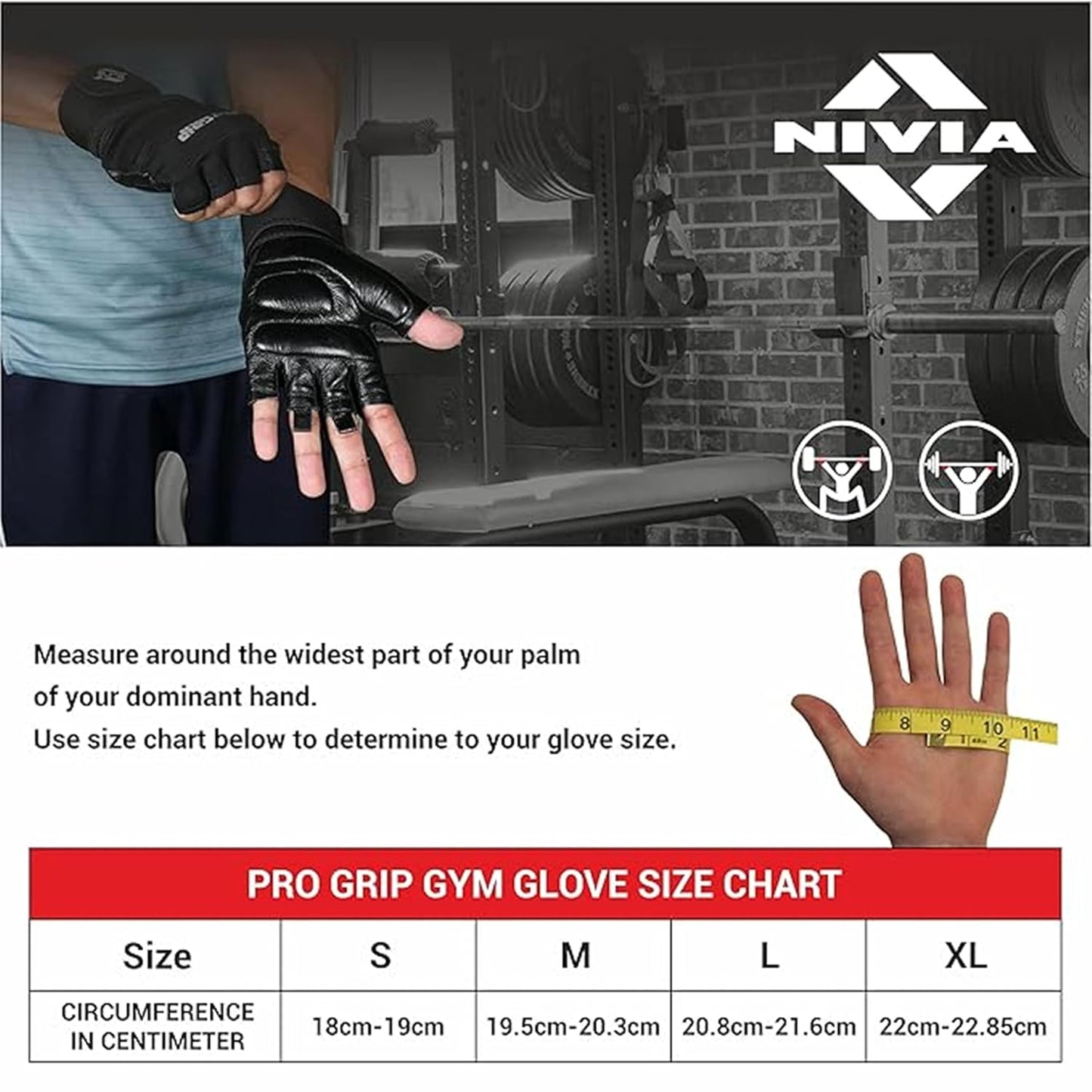 NIVIA PROGRIP GYM GLOVES