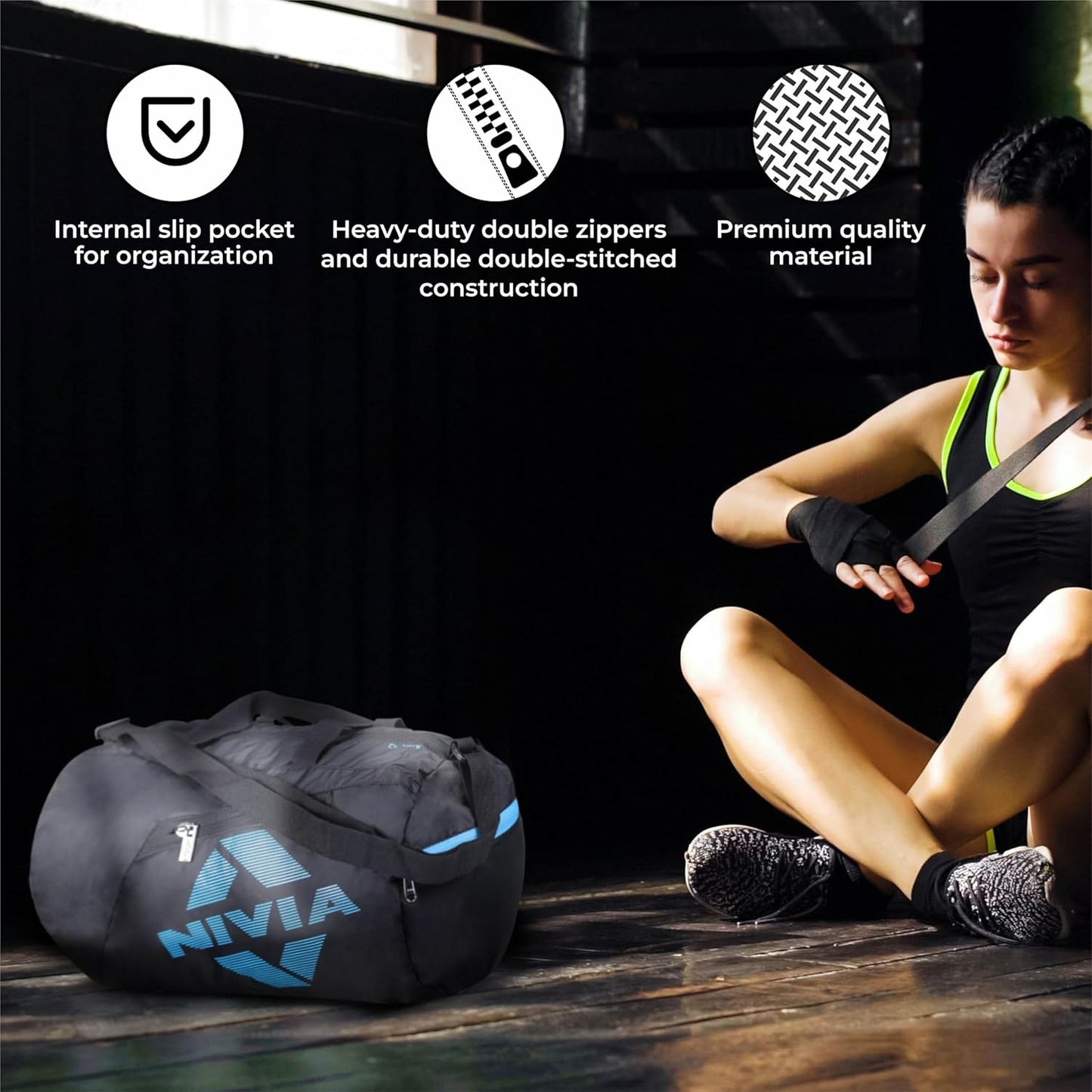 NIVIA Deflate  2.0 Gym & Duffle Bag