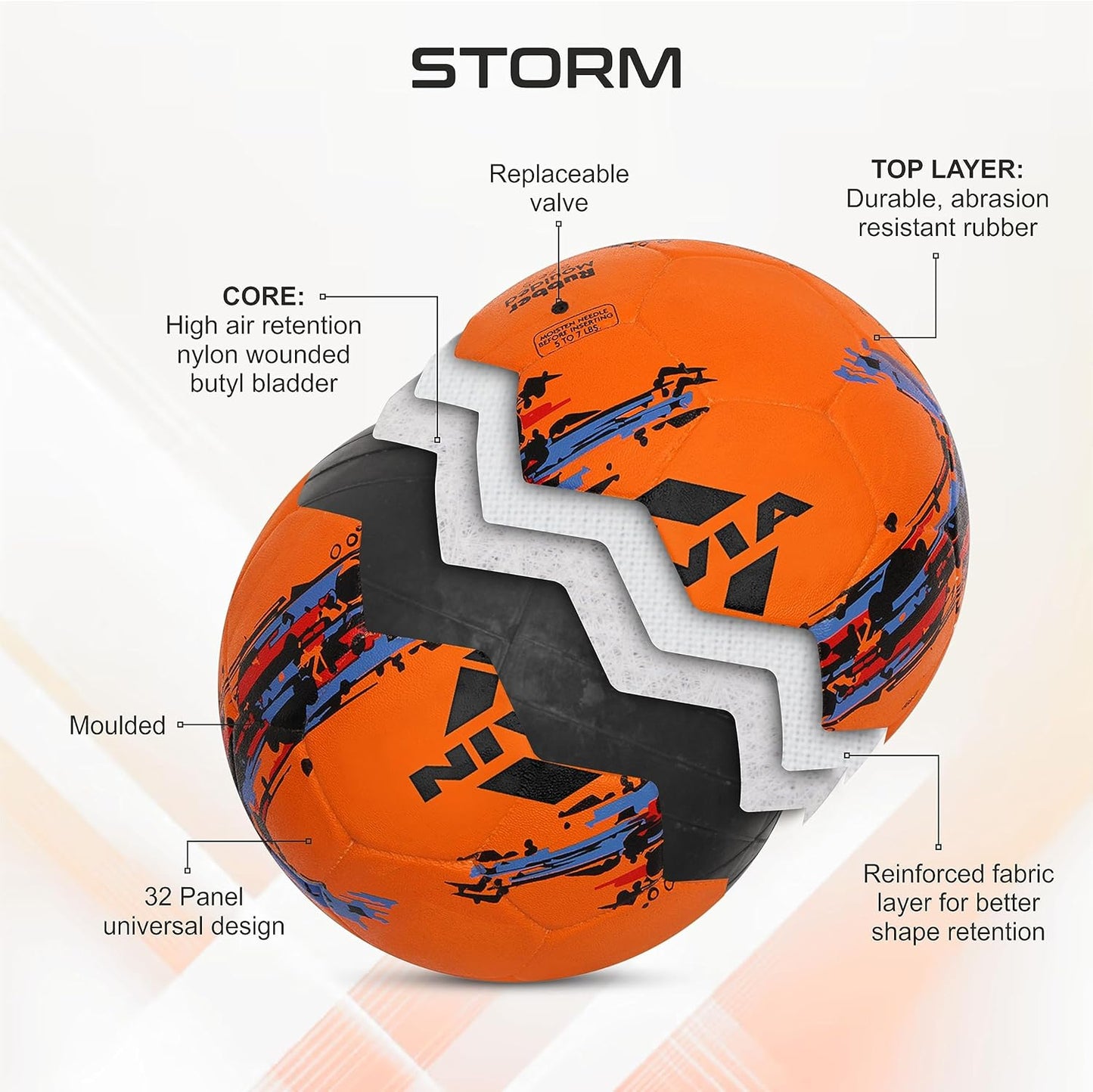 NIVIA STORM MOULDED FOOTBALL