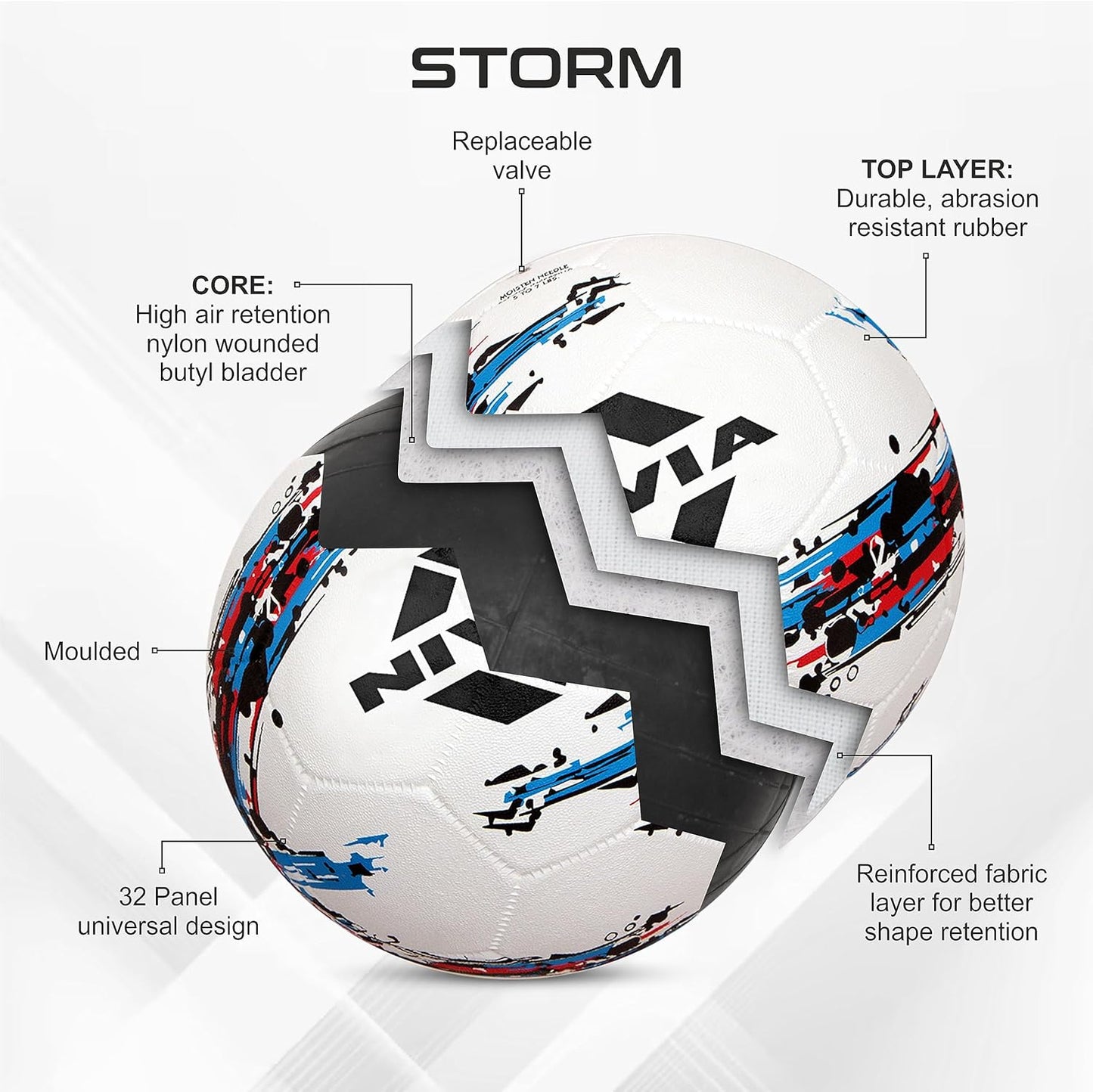 NIVIA STORM MOULDED FOOTBALL