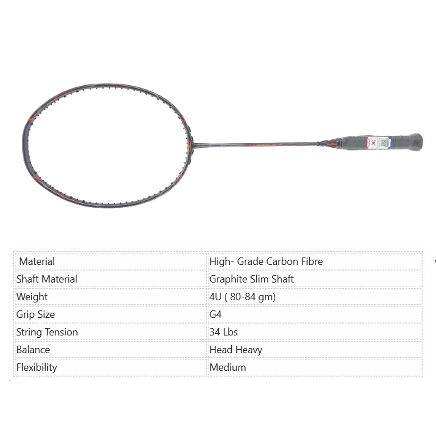 Maxbolt Gallant Speed Slim Unstrung Badminton Racket