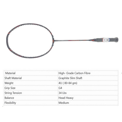 Maxbolt Gallant Speed Slim Unstrung Badminton Racket