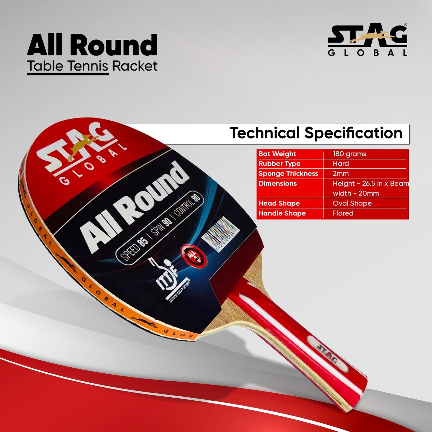 Stag Global All Round Table Tennis Racket