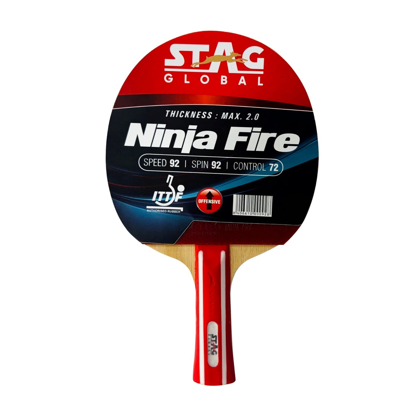 STAG GLOBAL Ninja Fire Table Tennis Racket