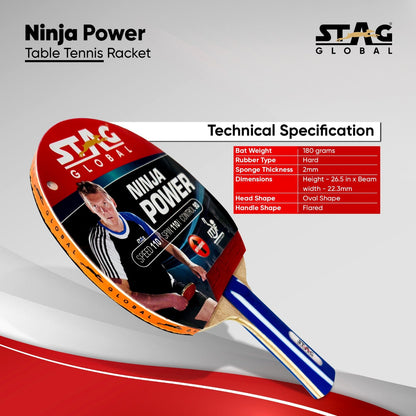 STAG Global Ninja Power Table Tennis Racket