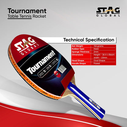 Stag Global Tournament Table Tennis Racket