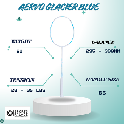AERVO GLACIER BLUE BADMINTON RACQUET
