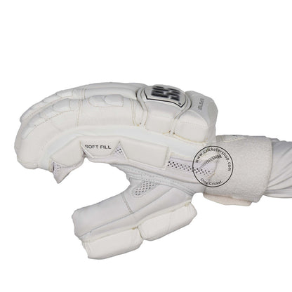 SS Super Test White Cricket Batting Gloves
